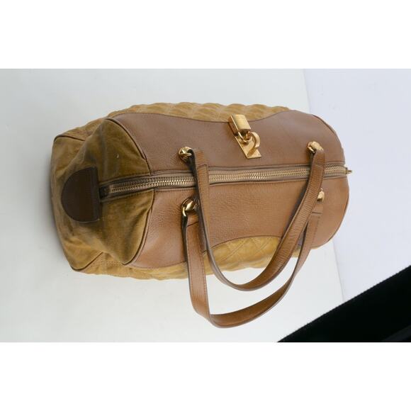 Marc Jacobs Satchel Bowler Bag Brown Leather Quilted Leather - Picture 9 of 14